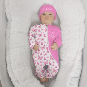 ultra-soft, stretchy baby grows – made from baby-safe, hypoallergenic fabric in neutral tones, perfect for newborn comfort and everyday wear