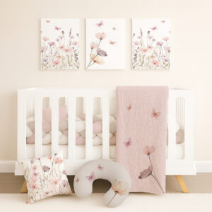 Handcrafted custom cot bedding set, featuring personalized printed and premium hypo-allergenic baby safe fabric, designed for elegant nursery décor. Cinnamon and Spice