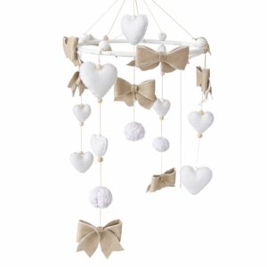 Cot mobile with handcrafted characters, perfect for adding classic charm to your baby’s nursery – Cinnamon and Spice Baby Boutique.