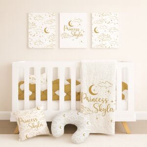 Handcrafted custom cot bedding set, featuring personalized printed and premium hypo-allergenic baby safe fabric, designed for elegant nursery décor. Cinnamon and Spice