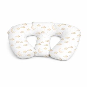 a TWINS Feeding Pillow Cover and Inner – Bear, Fox and Bunny Elegant | Cinnamon & Spice South Africa Handcrafted nursing pillow with inner, perfect for comfortable feeding and tummy time in a South African-inspired nursery. Cinnamon and Spice.