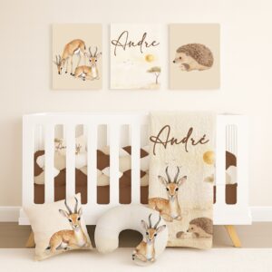 Handcrafted custom cot bedding set, featuring personalized printed and premium hypo-allergenic baby safe fabric, designed for elegant nursery décor. Cinnamon and Spice