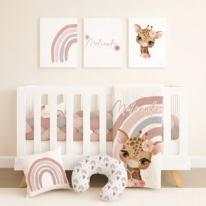 Handcrafted custom cot bedding set, featuring personalized printed and premium hypo-allergenic baby safe fabric, designed for elegant nursery décor. Cinnamon and Spice