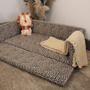 Convertible playmat bed for toddlers – fold me up, fold me open design.
