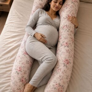 Pregnancy Pillow - Pink Vintage Roses